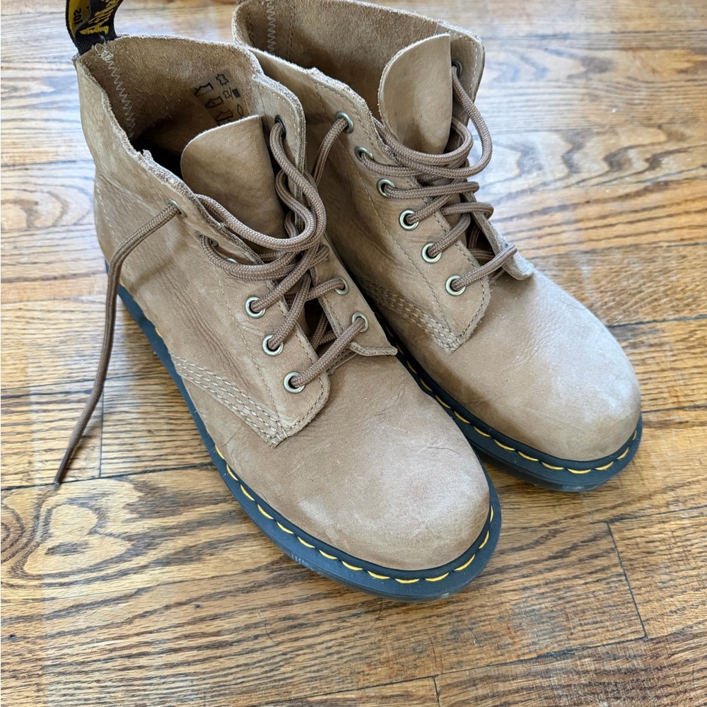 Dr. Martens Tan Suede Boots - Picture 6 of 7